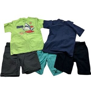 Mixed Brands Outfit Set Boy's M 8/10 Three Pairs Of Shorts Two Shirts
